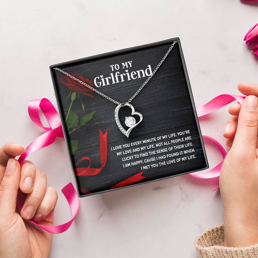 To My Girlfriend Necklace For Girlfriend Girlfriend Jewelry Anniversary Gift For Girlfriend Girlfriend Gift. Forever Love Necklace
