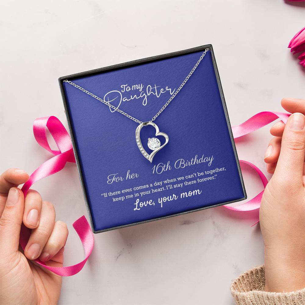 Gift For Daughter From Mom Daughter Mother Necklace Daughter Gift From Mommy To My Daughter Daughters Birthday Forever Love Necklace