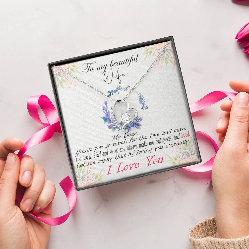 Gift For Beautiful Wife Forever Love Necklace