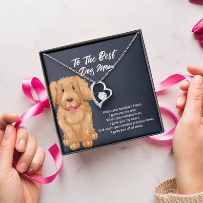 To The Best Dog Mom 1 Forever Love Necklace