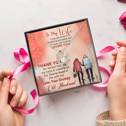 To My Wife Grumpy Old Husband Anniversary Gift For Wife Birthday Gift For Wife Gift For Wife Necklace For Wife Gift For Wife Birthday Forever Love Necklace