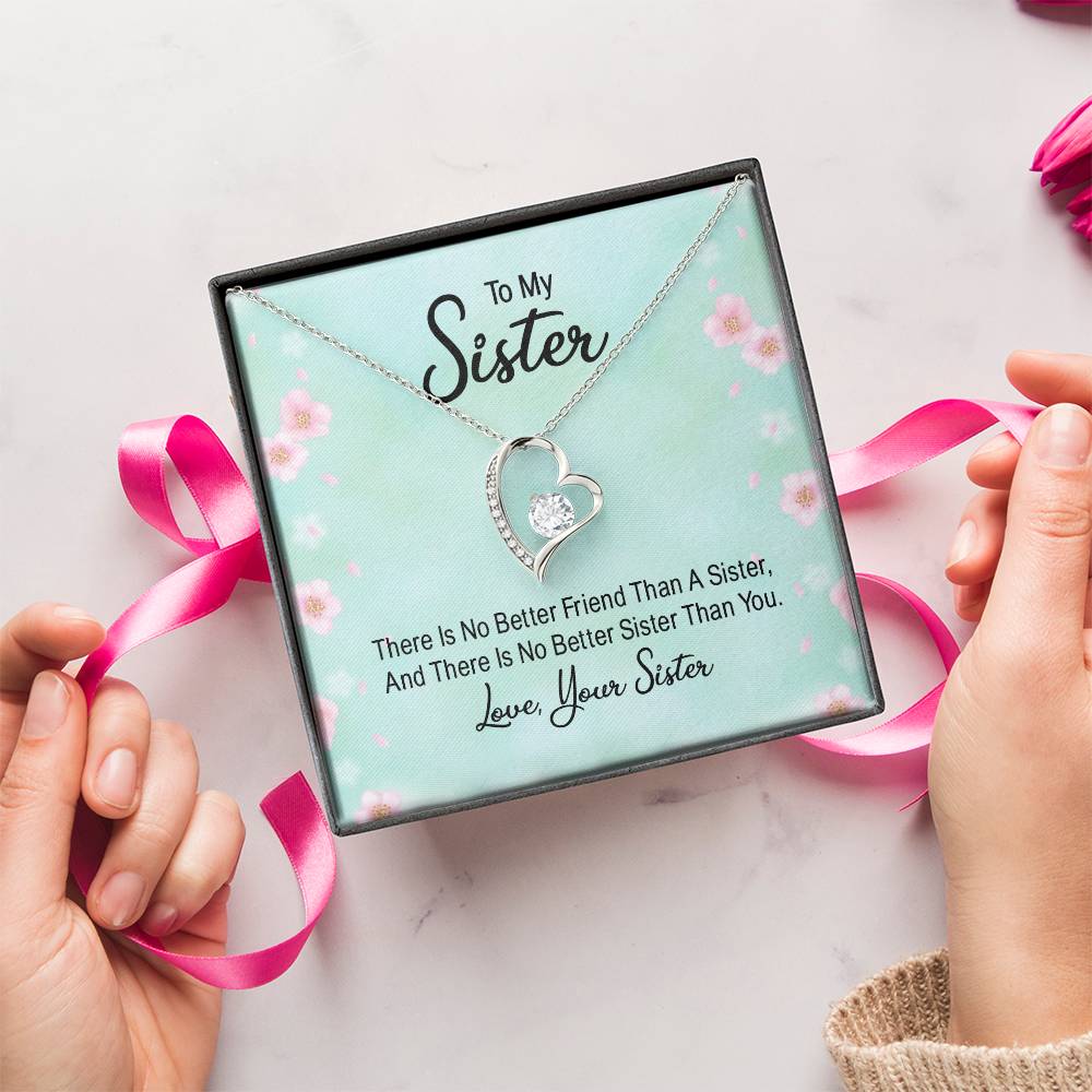 To My Sister On Her Wedding Day Necklace Wedding Gift Sister Gift Sister Wedding Day Gift Forever Love Necklace