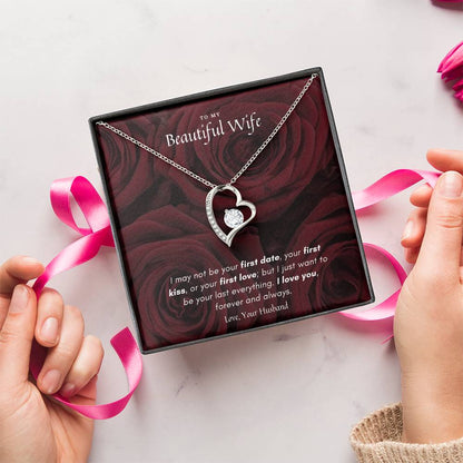 To My Beautiful Wife Best Gift For Wife Forever Love Necklace