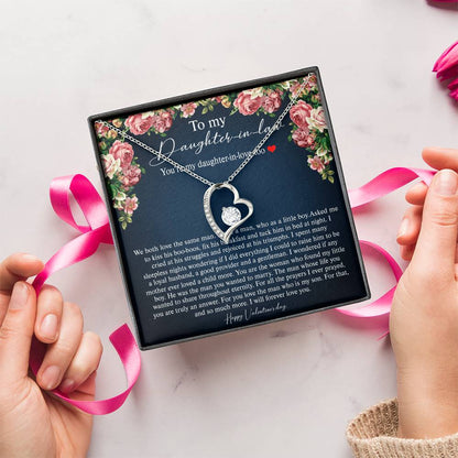 To My Daughter-In-Law Gift For Daughter-In-Law Daughter-In-Law Necklace To My Future Daughter-In-Law From Mother In Law Gift For Daughter-In-Law Forever Love Necklace