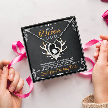 Hunting Daughter Necklace Gift From Hunting Dad Daughter Gift Necklace Daughter Birthday Gift Christmas Gift For Daughter Forever Love Necklace