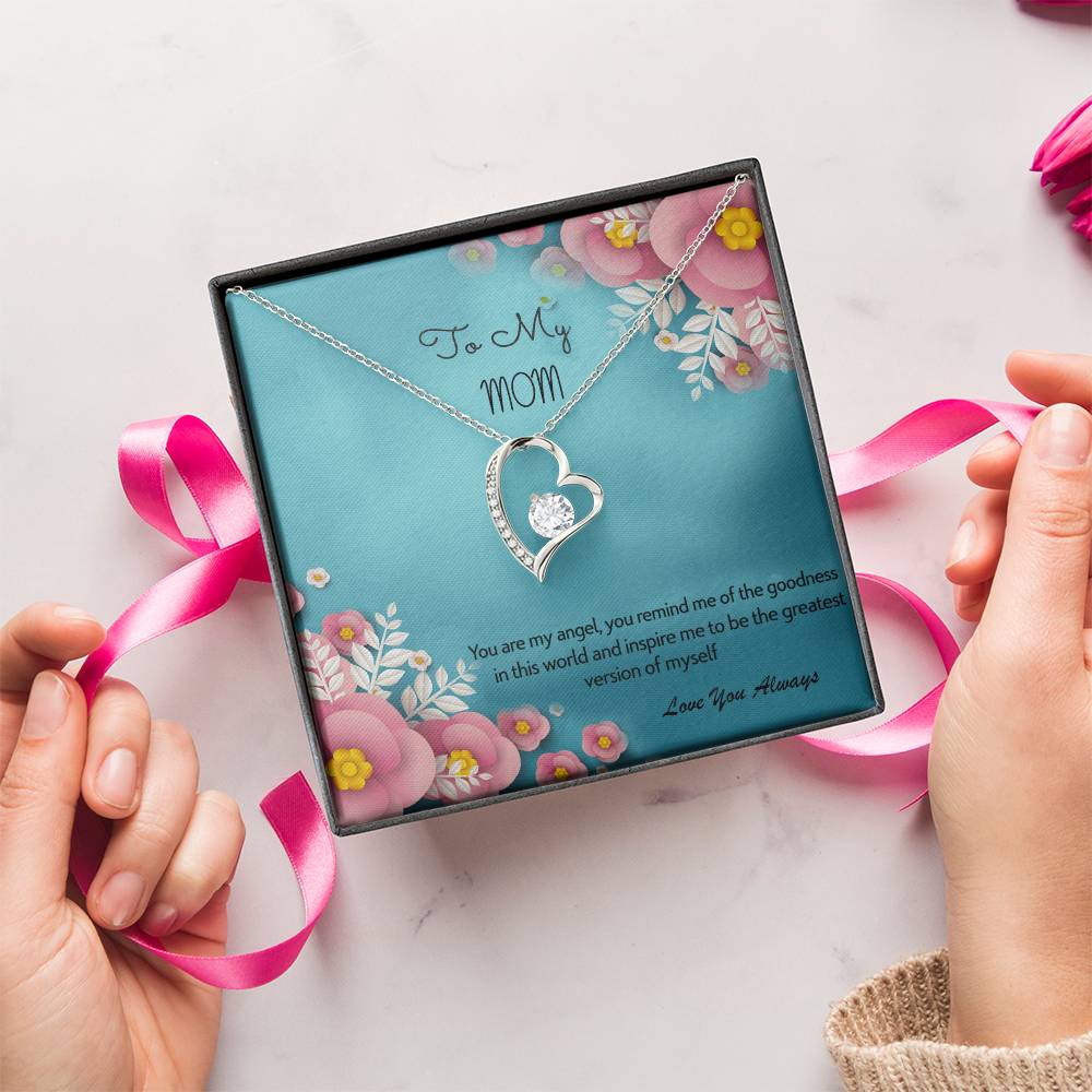 To My Mom Love You Always 925 Sterling Silver Pendant 1 Forever Love Necklace