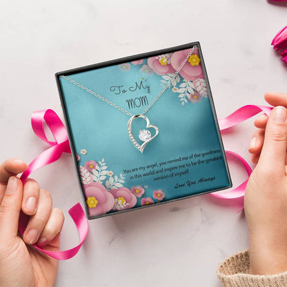 To My Mom Love You Always 925 Sterling Silver Pendant 1 Forever Love Necklace