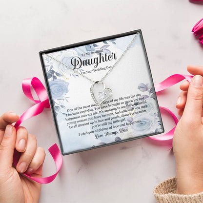 Wedding Day Gift To My Beautiful Daughter Forever Love Necklace