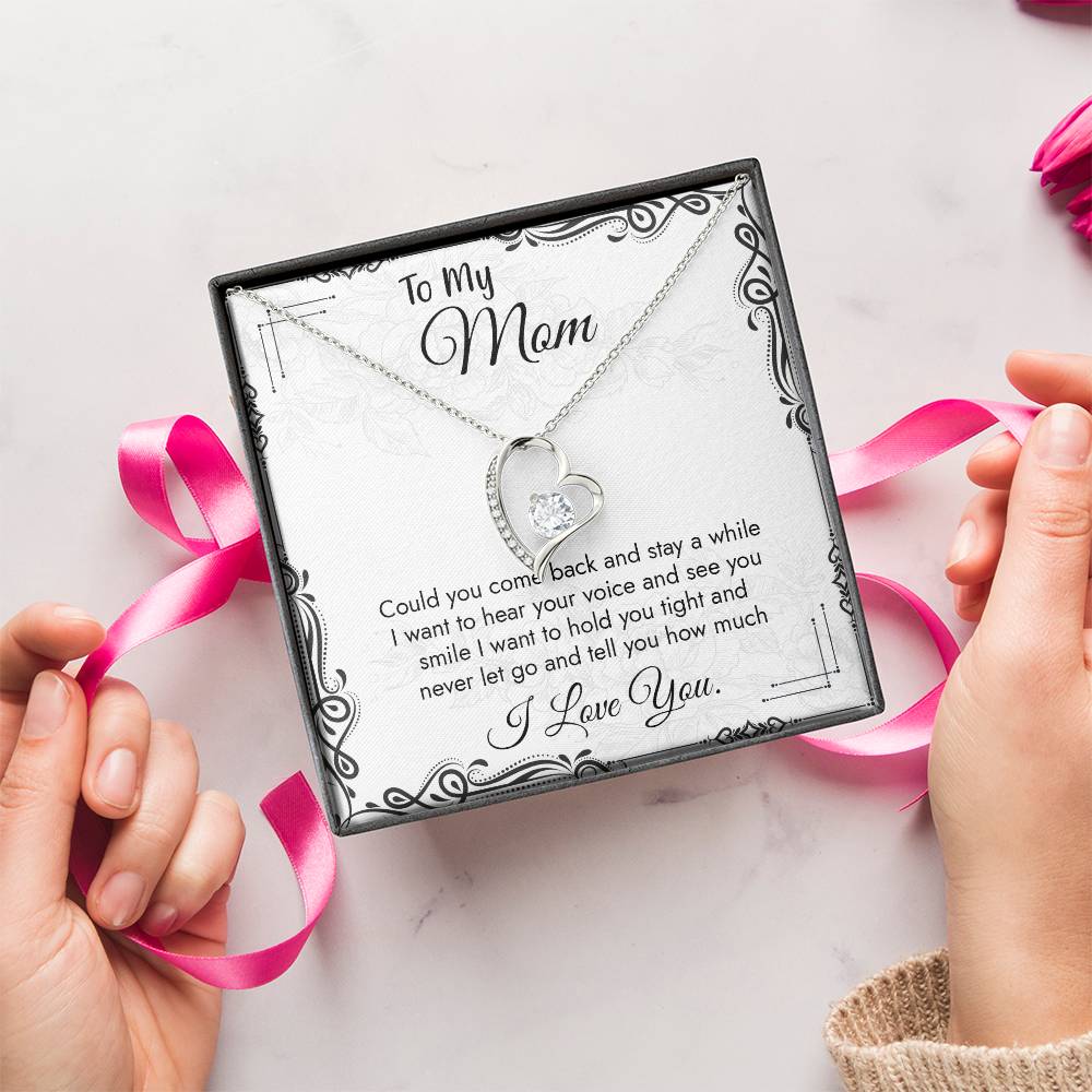 To My Mom Necklace Gift For Mom Mother Necklace Gift From Child To Mom Customize Initial Necklace Gift Forever Love Necklace