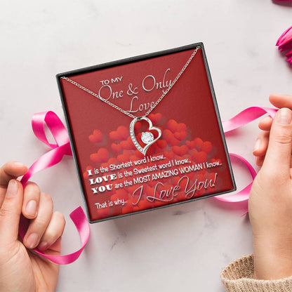 To My One And Only Love Necklace Forever Love Necklace