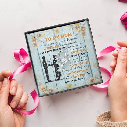 To My Mom From Son Forever Love Necklace