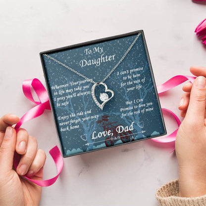 Wherever Your Journey Biker Daughter Forever Love Necklace