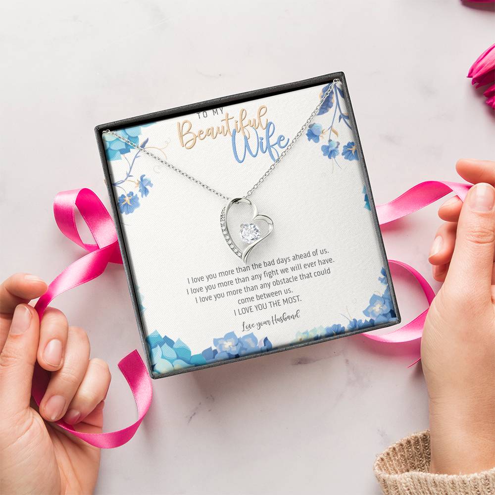 To My Beautiful Wife Necklace  Anniversary Gift For Wife Birthday Gift For Wife Gift For Wife Necklace For Wife Gift For Wife Birthday Forever Love Necklace