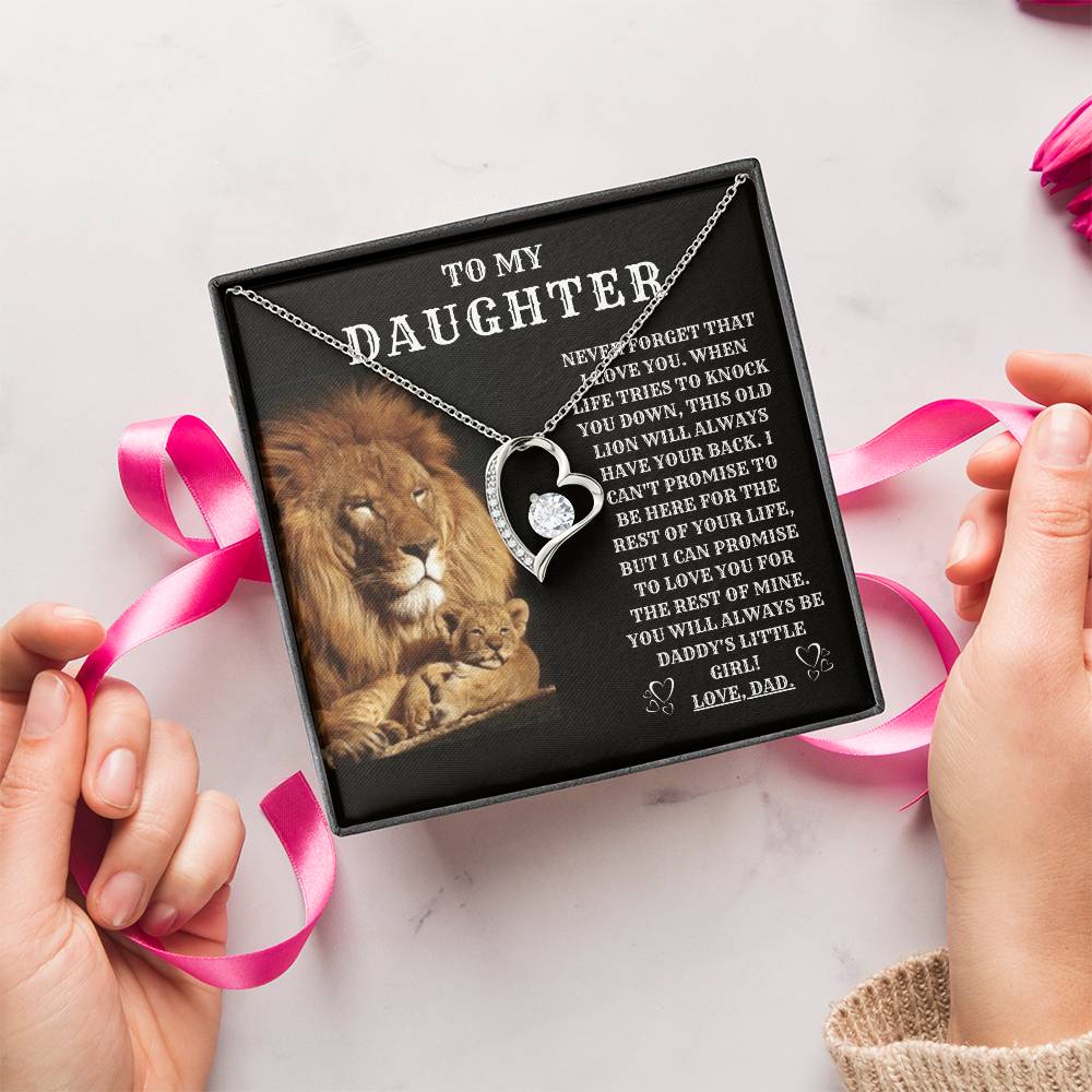 To My Daughter Interlocking Hearts Necklace From Dad Gift For Daughter From Dad Daughter Father Necklace Daughter Gift From Dad Forever Love Necklace