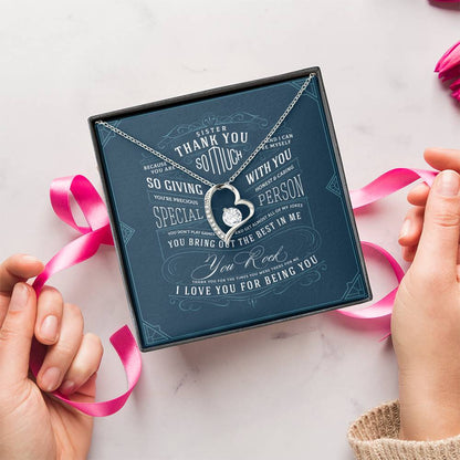 Sister Gift Christmas Gift For Sister Birthday Gift For Sister Unbiological Sister Forever Love Necklace