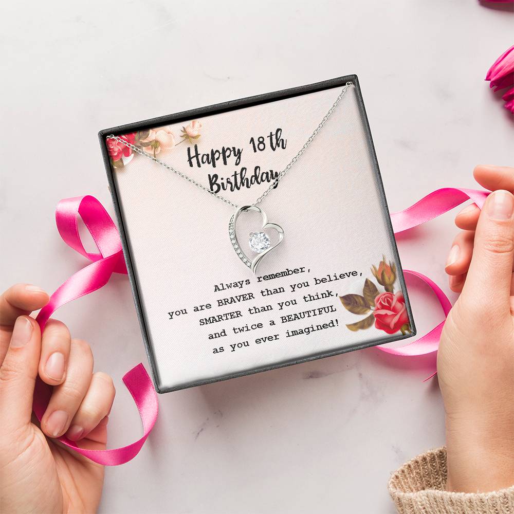 18Th Birthday Gifts For Girls 18Th Birthday Necklace 18Th Birthday Gift Girl. Gift For Sister Best Friend Daughter Niece Forever Love Necklace