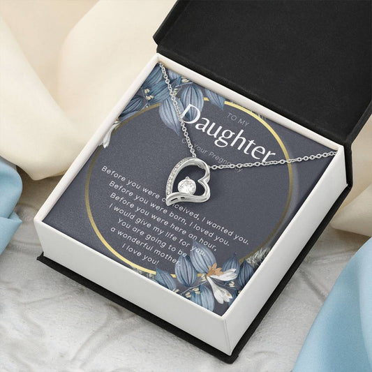 Baby Shower Gift Mom To Be Gift Expecting Mom Gift Pregnant Daughter Gift From Mom Pregnancy Gift For Daughter Pregnancy Gift For Daughter Forever Love Necklace