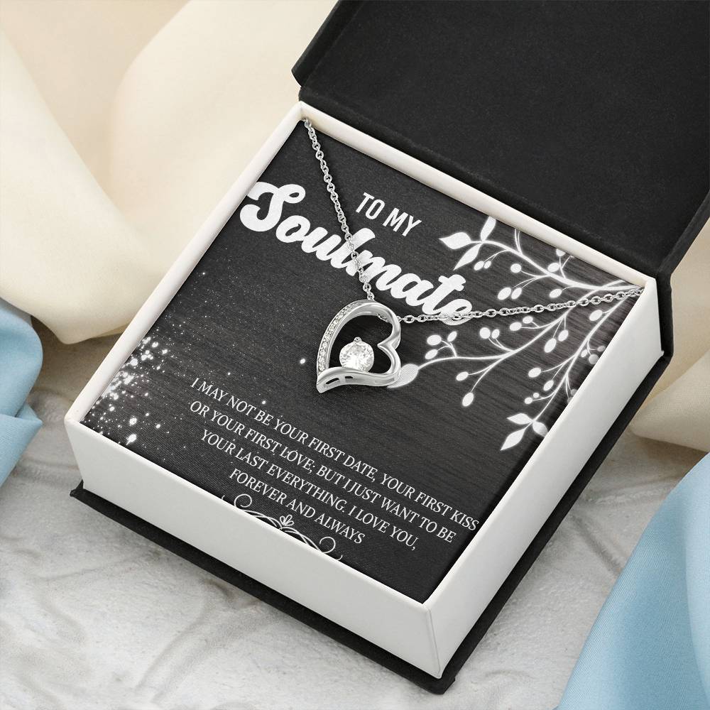 To My Soulmate Necklace Necklace For Girlfriend From Boyfriend My Soulmate Wedding Gift Girlfriend Necklace Gift Girlfriend Jewelry Forever Love Necklace