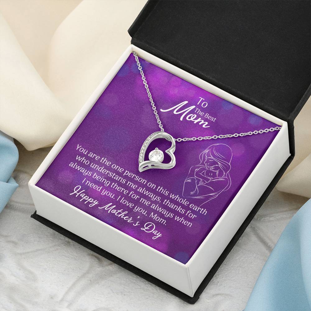To The Best Mom Forever Love Necklace