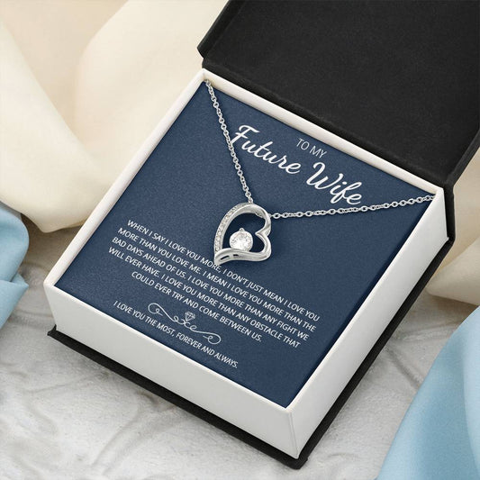To My Future Wife Love You The Most Heart Necklace Customize Gift For Your Loving Wife! ?? Forever Love Necklace