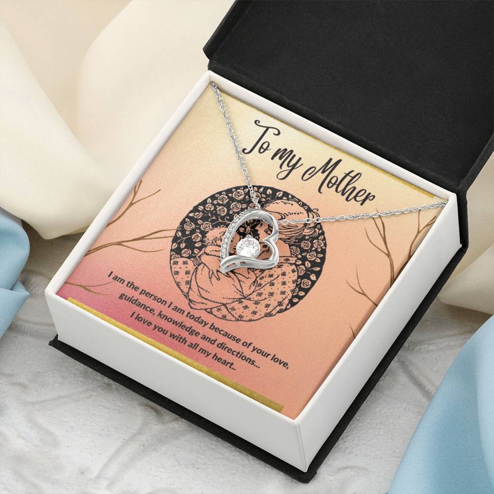 To My Mother I Love You With All My Heart Forever Love Necklace