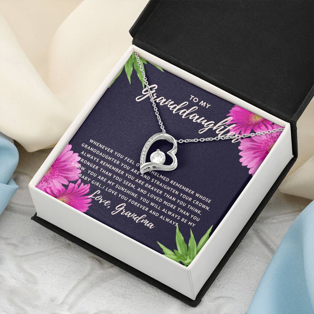To My Granddaughter... I Love You Forever And Always Necklace From Grandma Forever Love Necklace