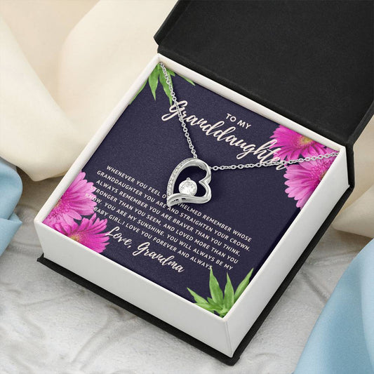 To My Granddaughter... I Love You Forever And Always Necklace From Grandma Forever Love Necklace