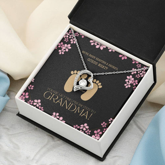 New Grandma Necklace Pregnancy Announcement Grandparent Gifts For Grandma First Time Grandma Forever Love Necklace