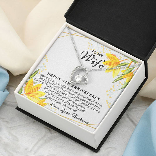 9th Anniversary Gifts 9 Year Wedding Anniversary Gift Ideas 9th Wedding Anniversary Gift For Her 9 Year Anniversary Gift For Forever Love Necklace