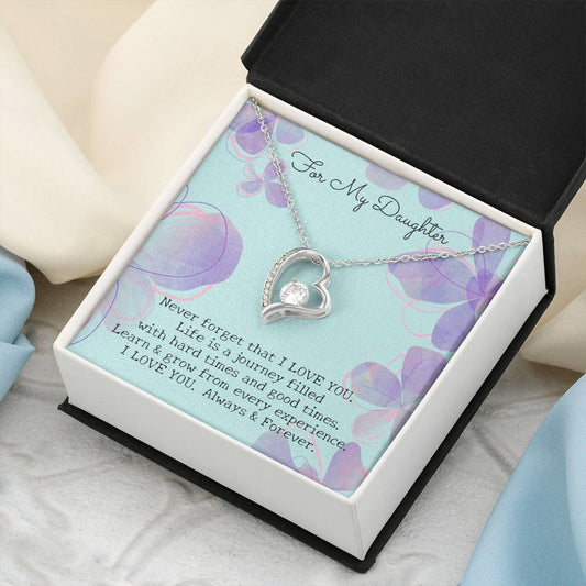 Gift For My Daughter Necklace Never Forget That I Love You Gift For Daughter Birthday Gift Wedding Necklace Graduation Gift Grown Up Daughter Forever Love Necklace