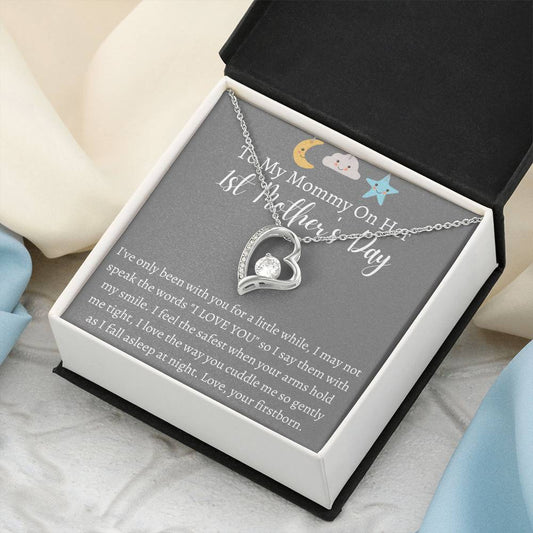 To My Mommy On Her 1st Mother's Day Forever Necklace 1 Forever Love Necklace