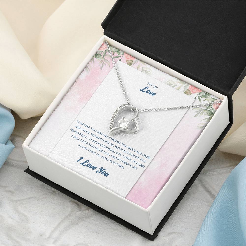 Love Promise Heart Necklace Promise Necklace For Girlfriend Birthday Best Heart Necklace Gift For Girlfriend Christmas Forever Love Necklace