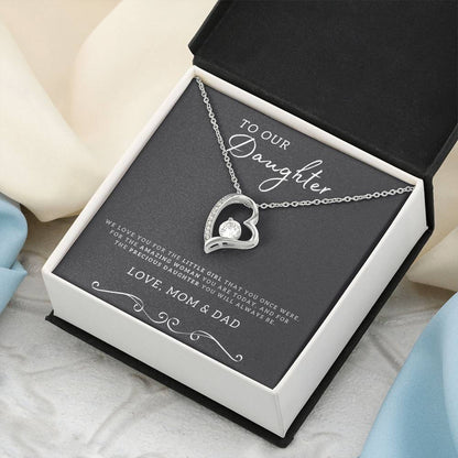 Dear Daughter Necklace - Daughter Mother's Day Gift - To My Daughter Necklace From Mom Dad Forever Love Necklace