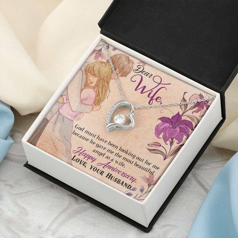 Heart To My Wife Necklace Anniversary Gift For Wife Birthday Gift For Wife Christmas Gift For Wife Jewelry For Wife Gift For Wife's Forever Love Necklace