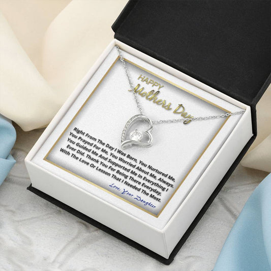 Happy Mother's Day From Your Daughter Forever Love Necklace
