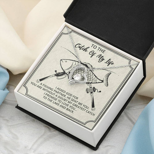 To The Most Awesome Catch Of My Life Gift For Wife Gift For Girlfriend Anniversary Gift Valentines Gift Custom Gift Customize Forever Love Necklace