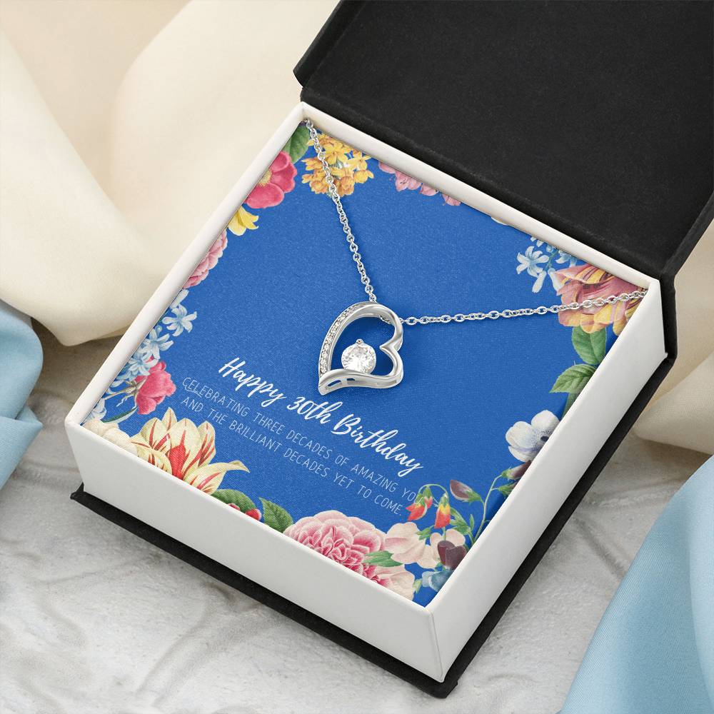 30th Birthday Gifts For Daughter Necklace For Daughter 3 Decade Jewelry 30 Years Old 30th Birthday Gift Necklace Forever Love Necklace