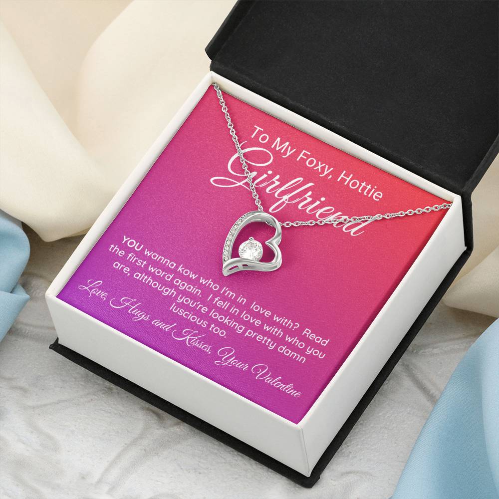 Valentine's Girlfriend Gift Heart Necklace Forever Love Necklace