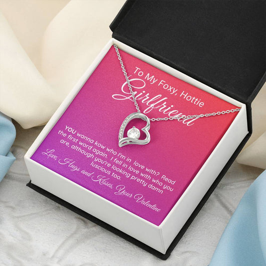 Valentine's Girlfriend Gift Heart Necklace Forever Love Necklace