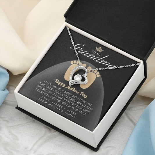 New Grandma Mothers Day Gift Mom To Grandma Necklace Pregnancy Announcement Grandparent First Time Grandma Gifts New Grandma Necklace Forever Love Necklace