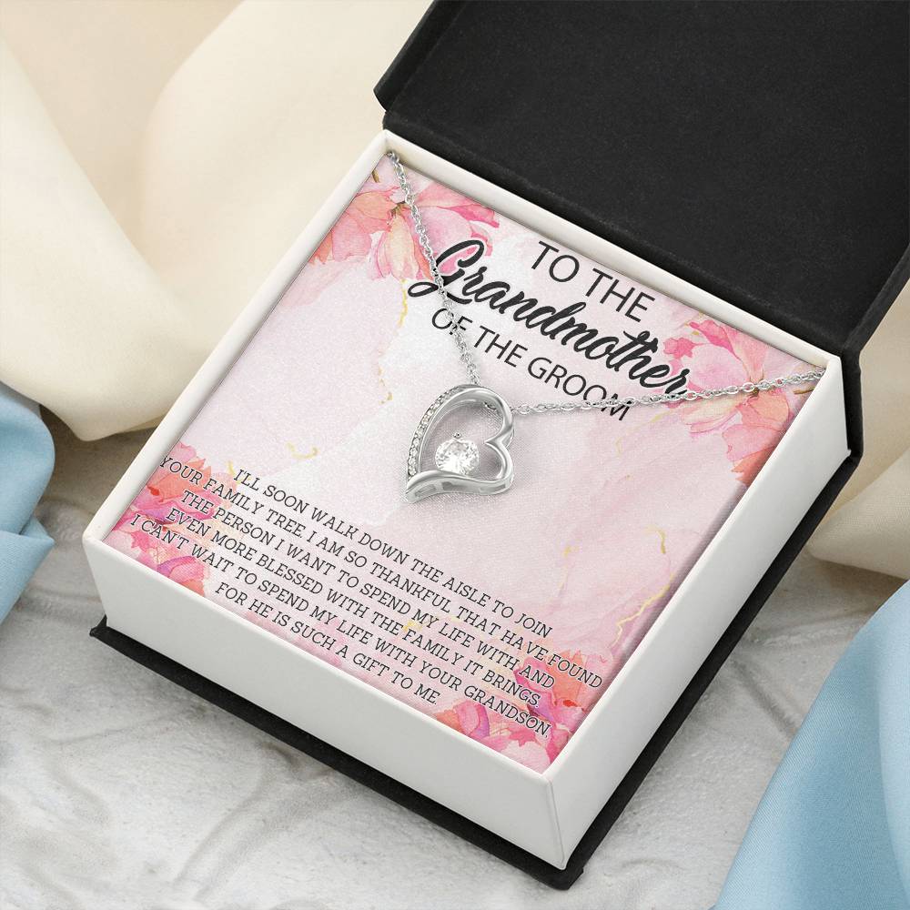 Grandmother Of The Groom Necklace Gift Grandmother Wedding Giftgrandma Of The Groom Forever Love Necklace Grandma Wedding Gift From Forever Love Necklace