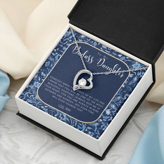 Badass Daughter Gift To My Daughter Necklace From Mom Grown Up Daughter Gift From Mom Gift For Daughter From Mom Forever Love Necklace