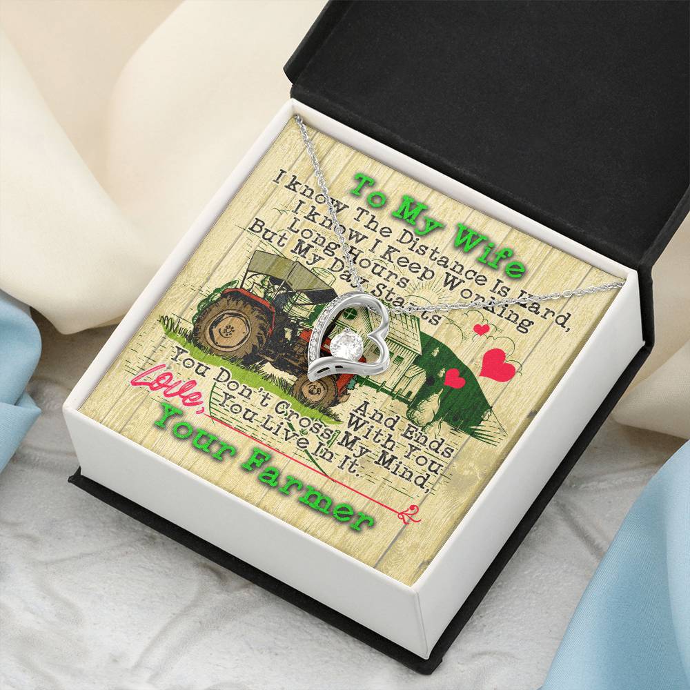 I Love My Farmer Farmer's Daughter Farmer's Wife Farmer's Wife Beauty Necklace Sweetest Hearts 1 Forever Love Necklace