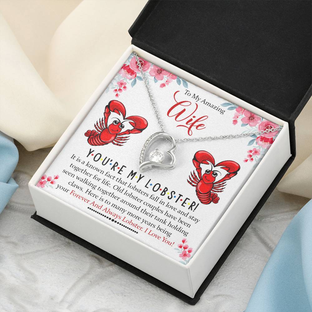 To My Amazing Wife You're My Lobster Forever Love Necklace