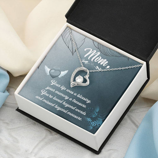 Mom Your Life Was A Blessing - Forever Love Necklace Forever Love Necklace