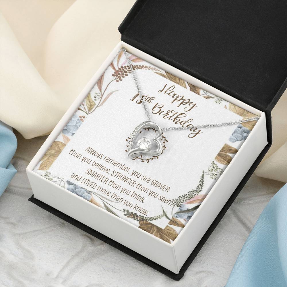 18Th Birthday Necklace Women September Birthday Necklace Customize Birthday Forever Love Necklace 18 Year Old Custom Birthday Necklace Forever Love Necklace