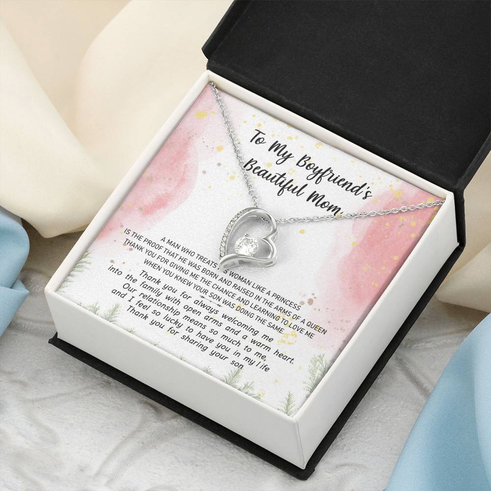 Almost Gone Gift For Boyfriend's Mom The Arms Of A Queen 2 Heart 1 Forever Love Necklace