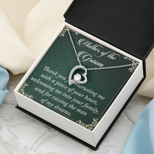 Mother Of The Groom Necklace From Bride Mother In Law Necklace Gift Groom's Mother Forever Love Necklace Mother Of The Groom Wedding Gift Forever Love Necklace