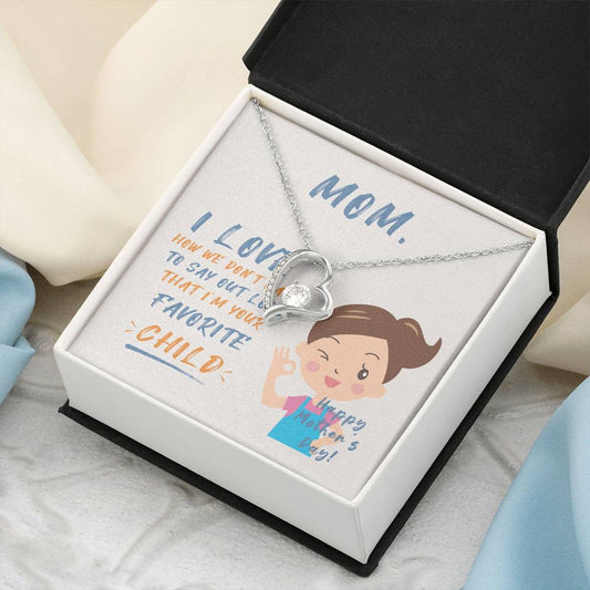 Mom With Message Card 1 Forever Love Necklace