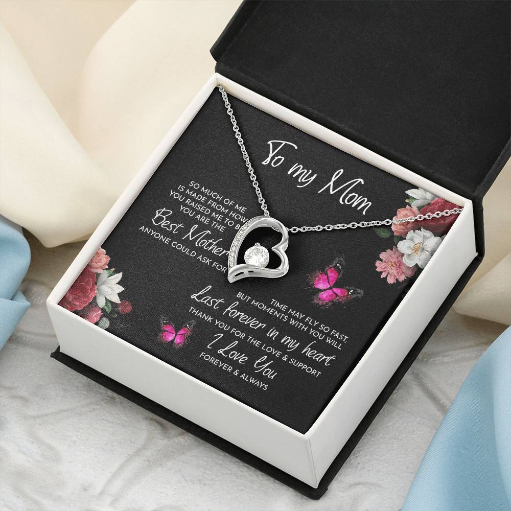 To My Mom Time May Fly 1 Forever Love Necklace